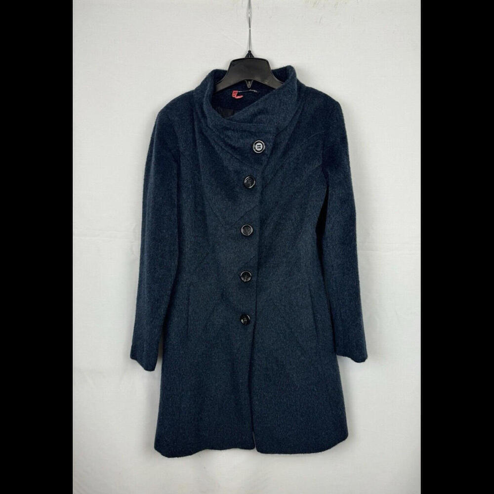 Junge Wool Blend Coat Blue Size 10 US
